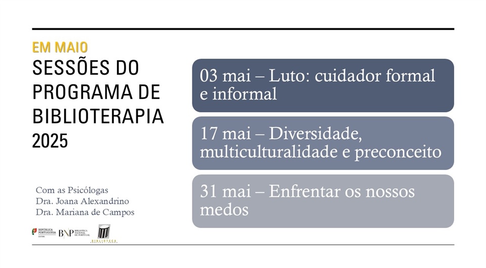 Sessões do Programa de Biblioterapia